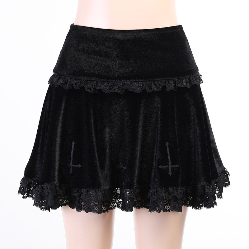 Gothic Skirt with Crosses - 7