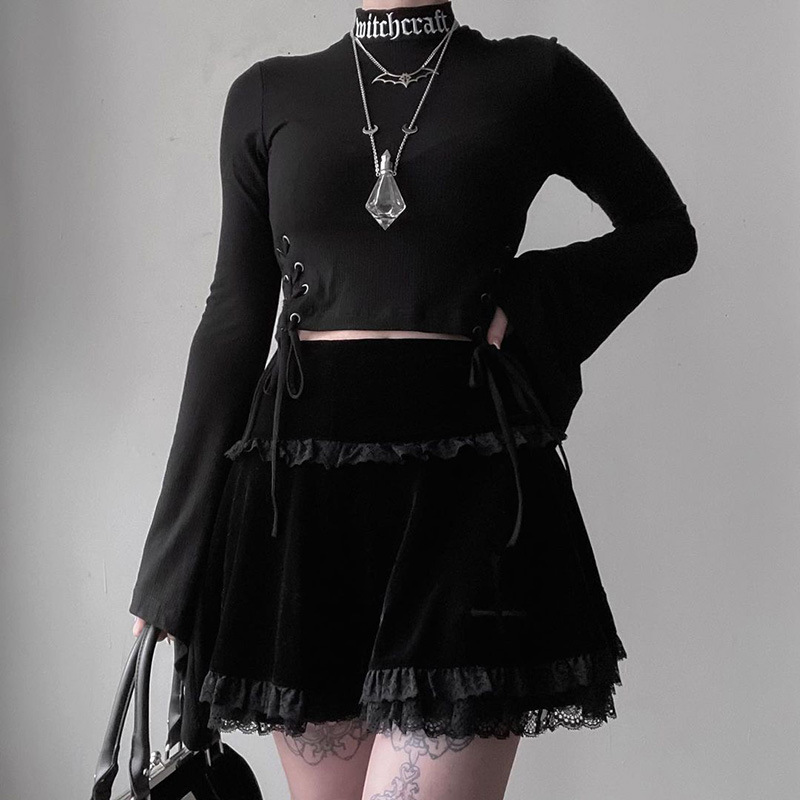 Gothic Skirt with Crosses - 3