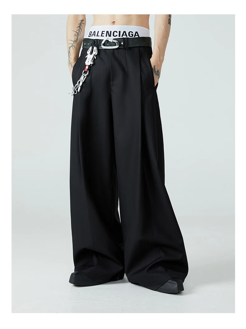 Dark Academia Wide-Leg Trousers - 11
