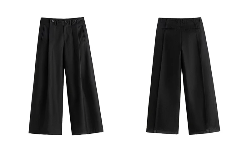 Dark Academia Wide-Leg Trousers - 1