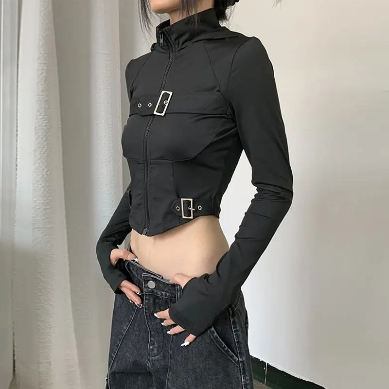 Techwear Cyberpunk Cropped Jacket - 3