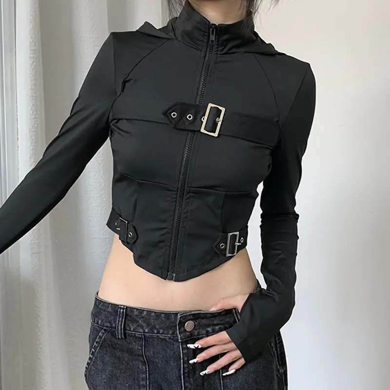 Techwear Cyberpunk Cropped Jacket - 4