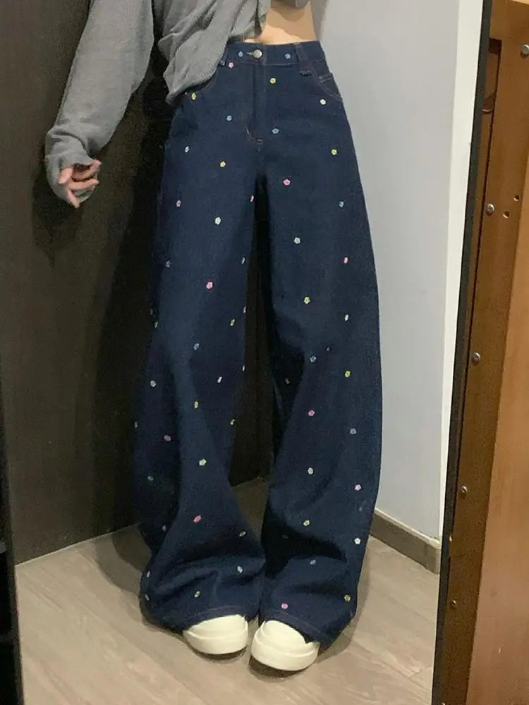 Kawaii Floral Wide-Leg Pants