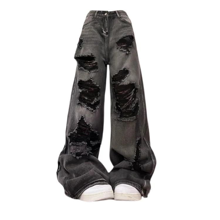 Grunge & Punk Distressed Baggy Pants - 2