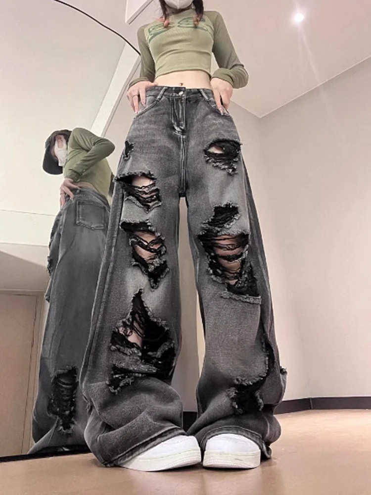 Grunge & Punk Distressed Baggy Pants - 6