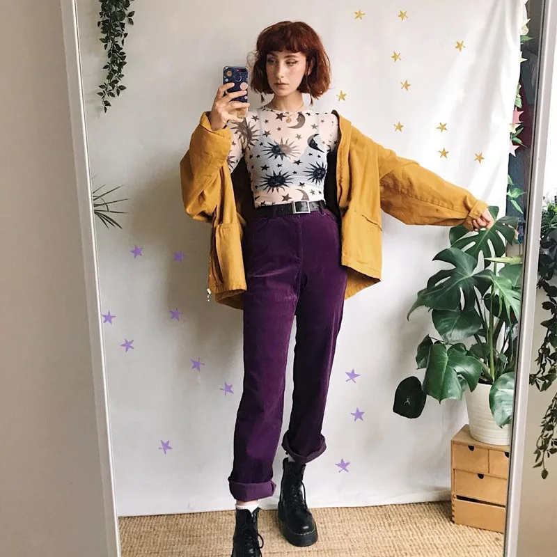 Gothic Punk Celestial Print Sheer Top - 6