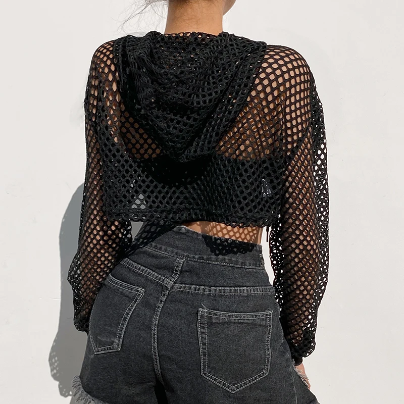 Gothic Punk Fishnet Crop Top