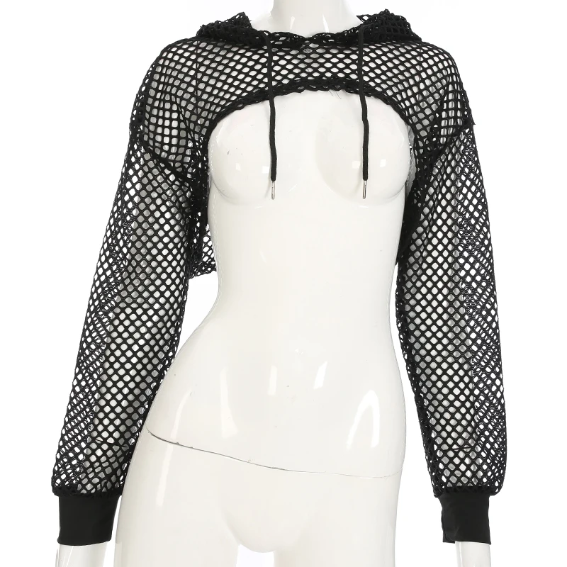 Gothic Punk Fishnet Crop Top