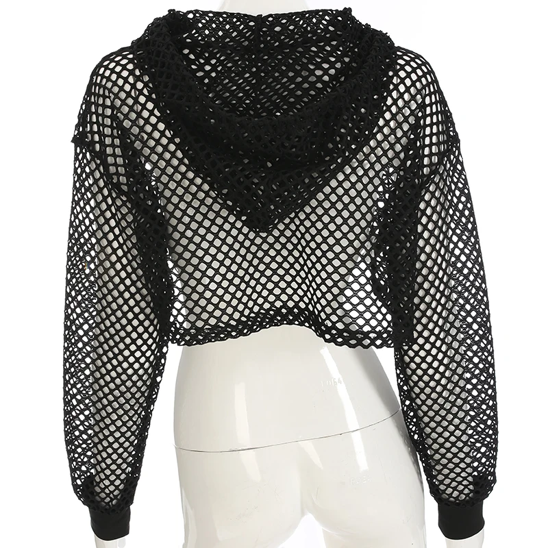 Gothic Punk Fishnet Crop Top