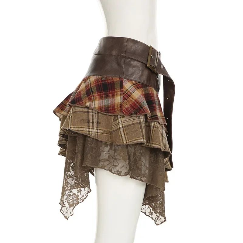 Grunge Punk Patchwork Skirt - 10