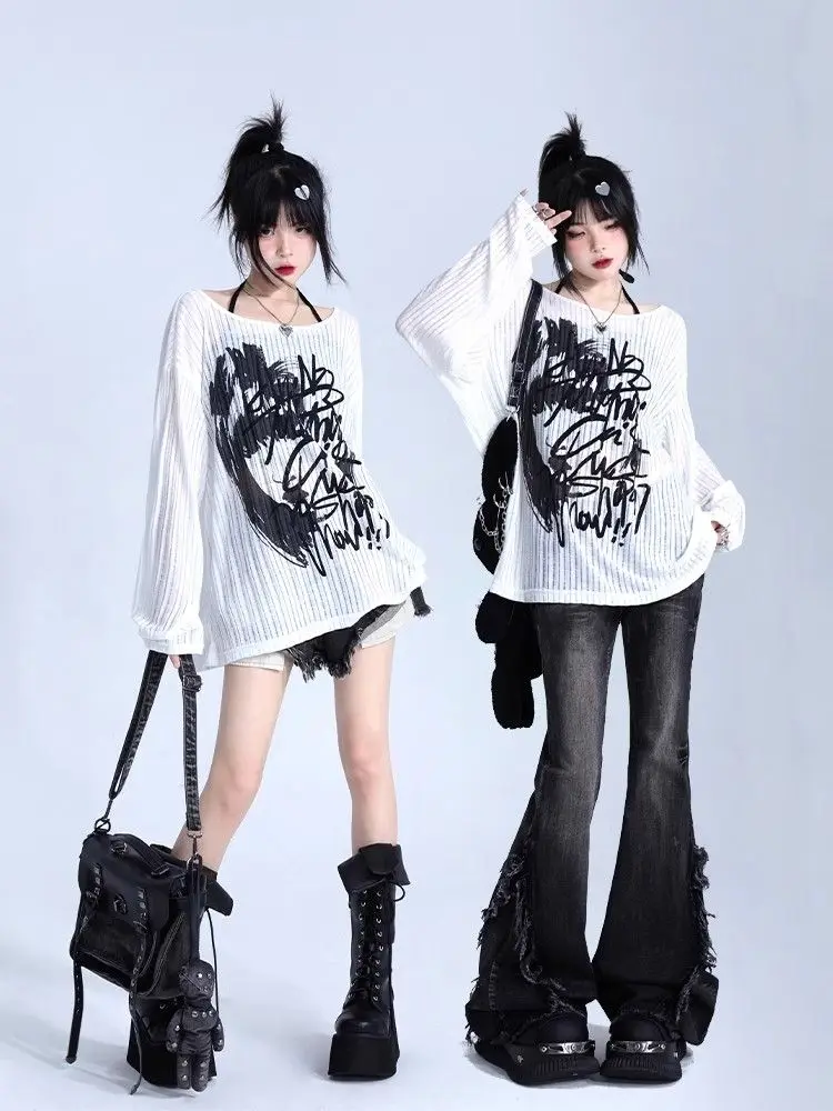 Grunge Streetwear Graphic Sweater - 5