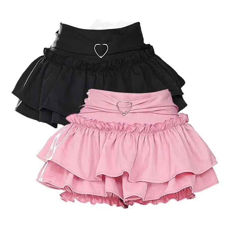 Gothic Lolita Ruffled Mini Skirt - 2