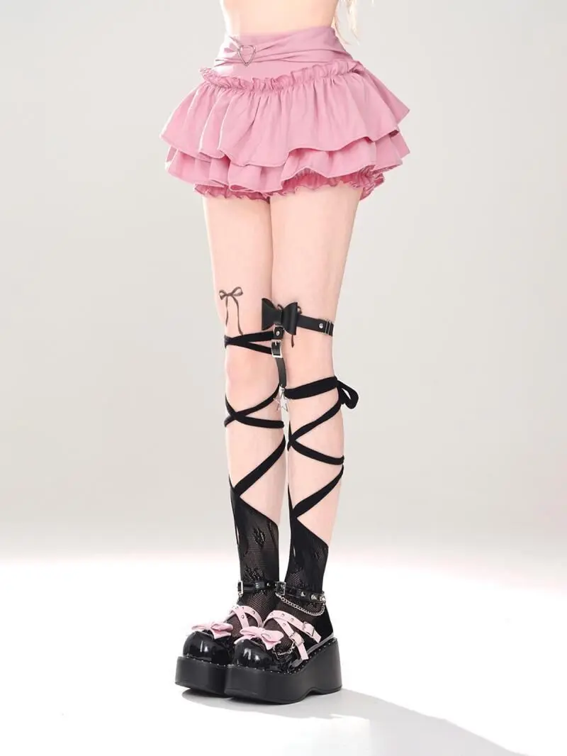 Gothic Lolita Ruffled Mini Skirt - 8