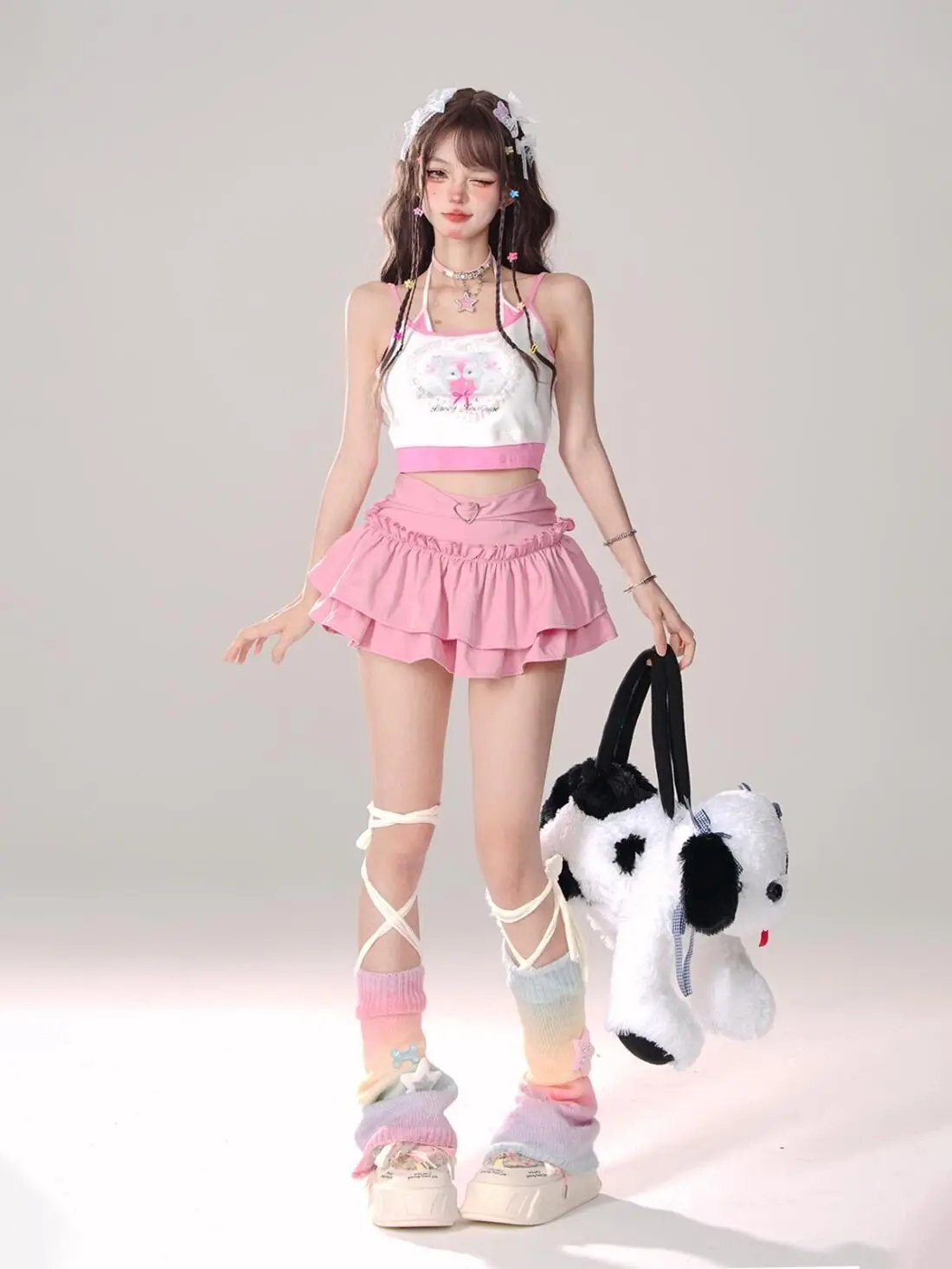 Gothic Lolita Ruffled Mini Skirt - 36