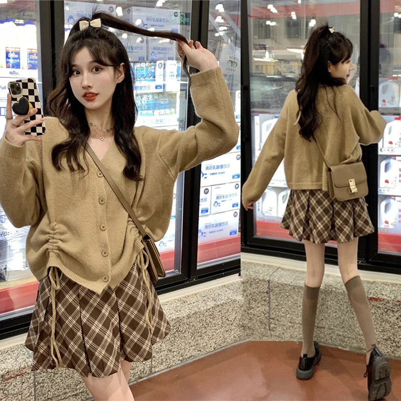 Dark Academia Plaid Pleated Skirt - 6