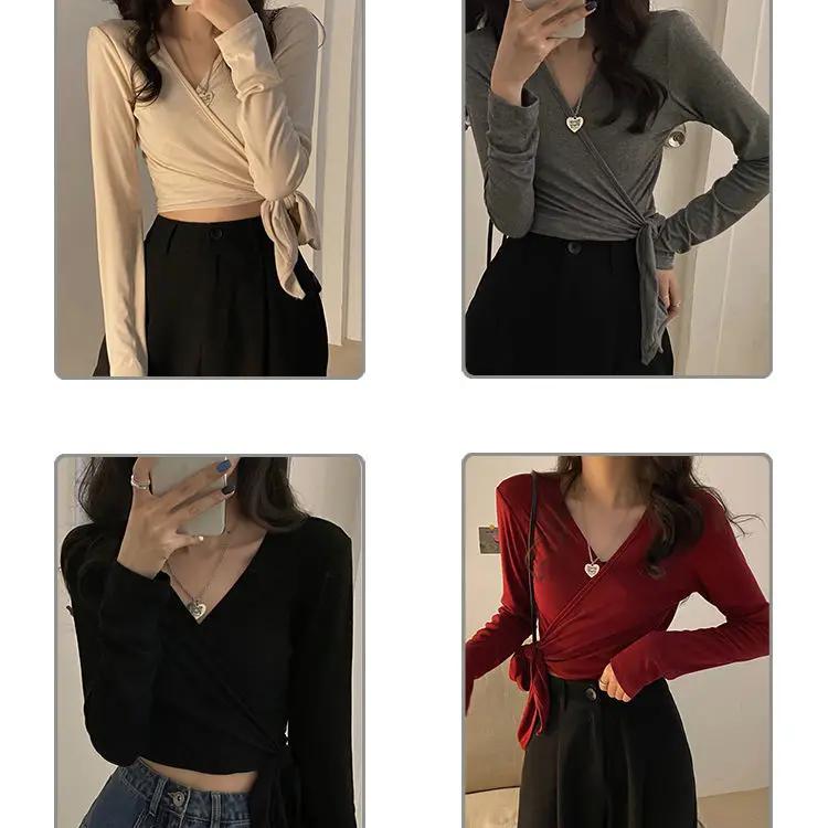 Minimalist Streetwear Wrap Crop Top - 2