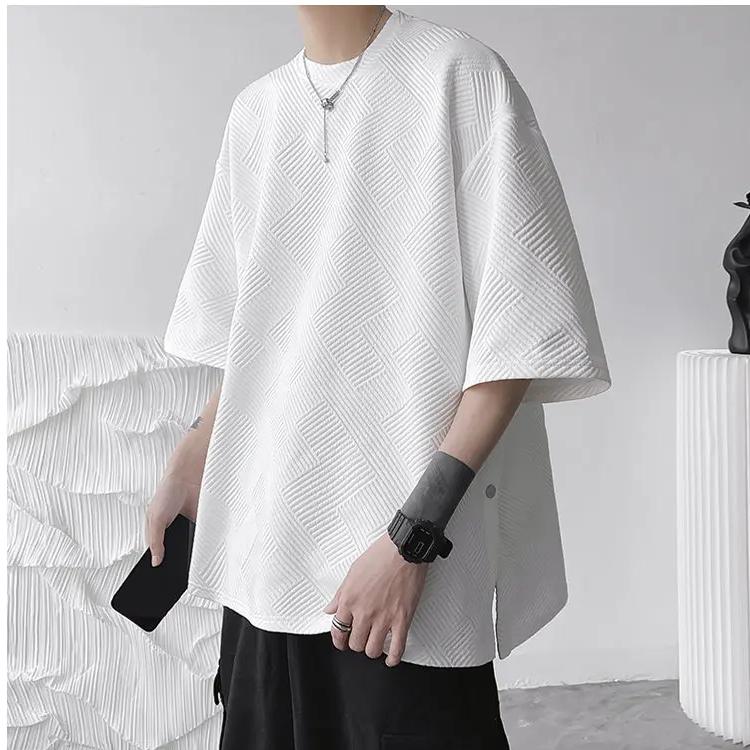 Minimalist Streetwear Textured T-Shirt - 7