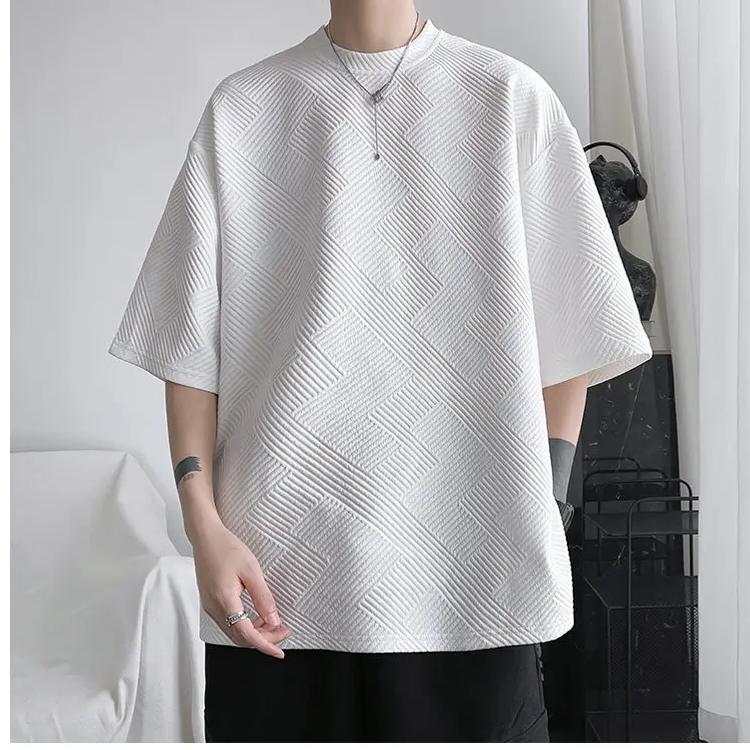 Minimalist Streetwear Textured T-Shirt - 4