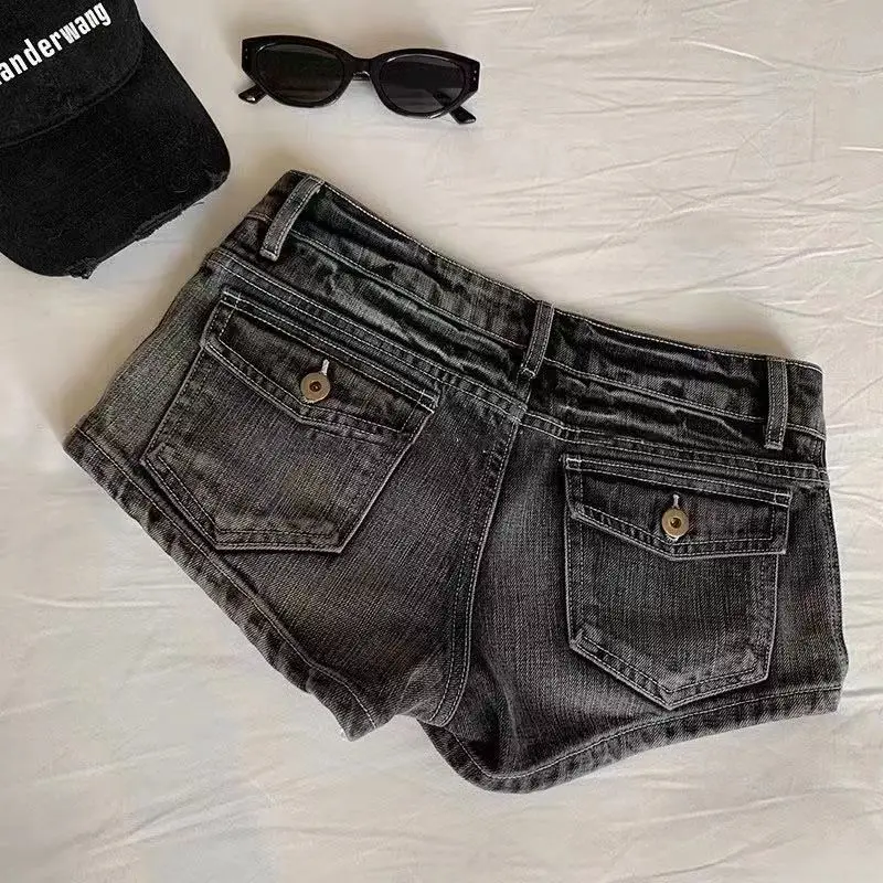 Y2K Distressed Denim Shorts - 3