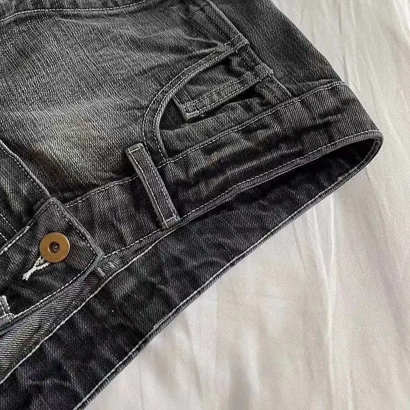 Y2K Distressed Denim Shorts - 6