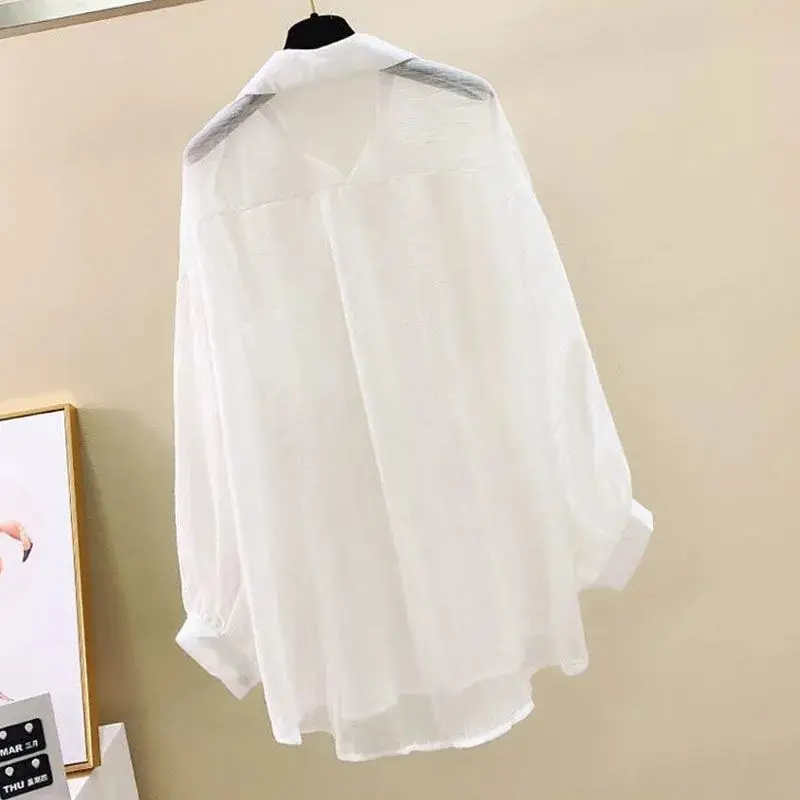Soft Girl Sheer Oversized Shirt - 5