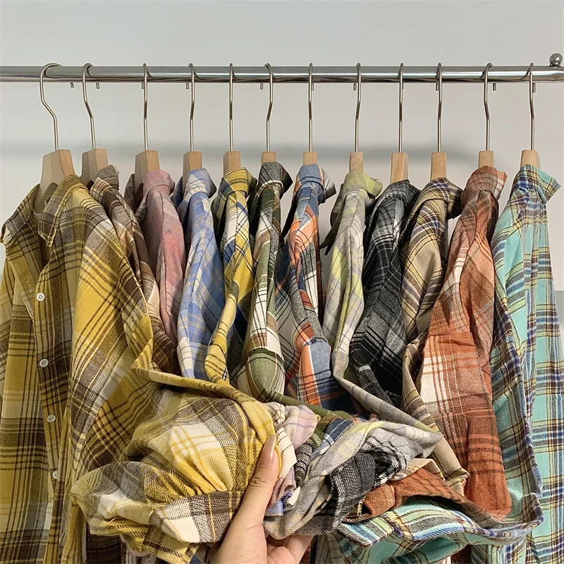 Egirl Oversized Plaid Shirt - 4 Egirl Oversized Plaid Shirt - 4