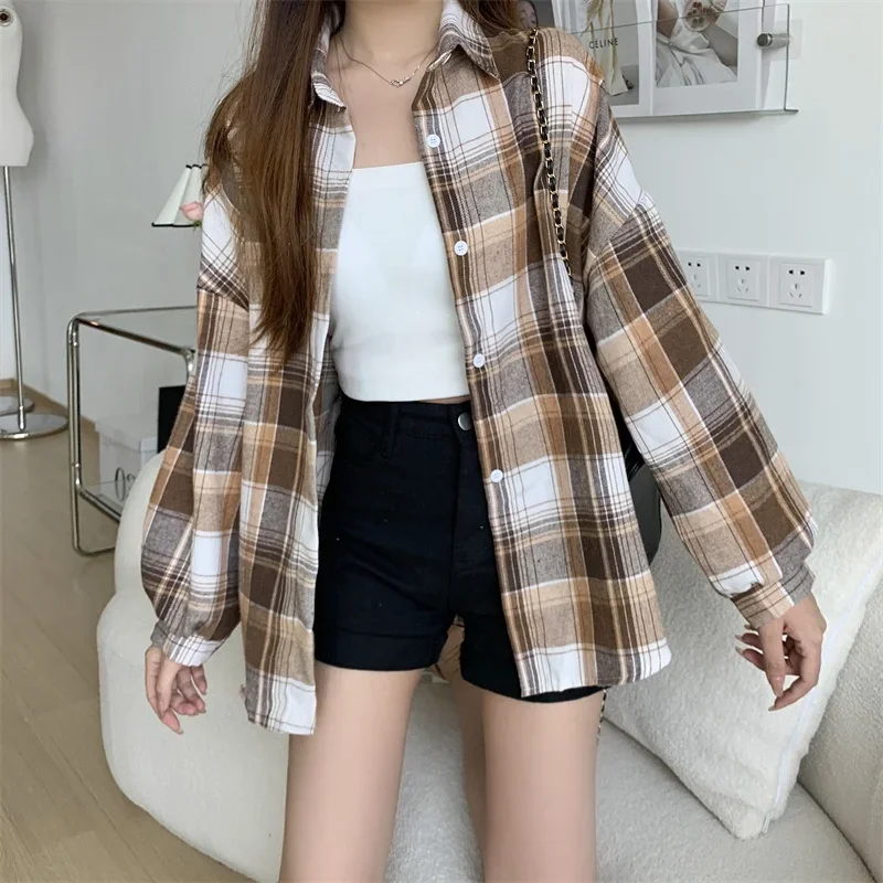Egirl Oversized Plaid Shirt - 11 Egirl Oversized Plaid Shirt - 11
