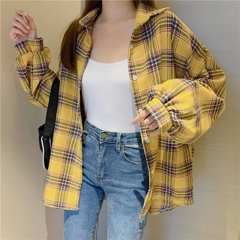 Egirl Oversized Plaid Shirt - 21 Egirl Oversized Plaid Shirt - 21