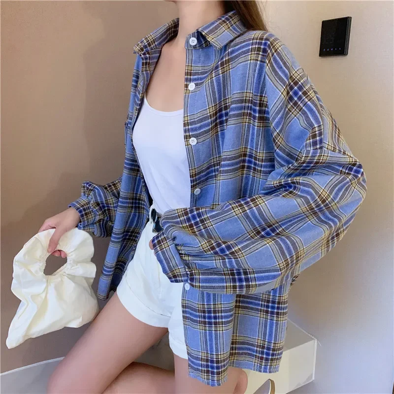 Egirl Oversized Plaid Shirt - 20 Egirl Oversized Plaid Shirt - 20
