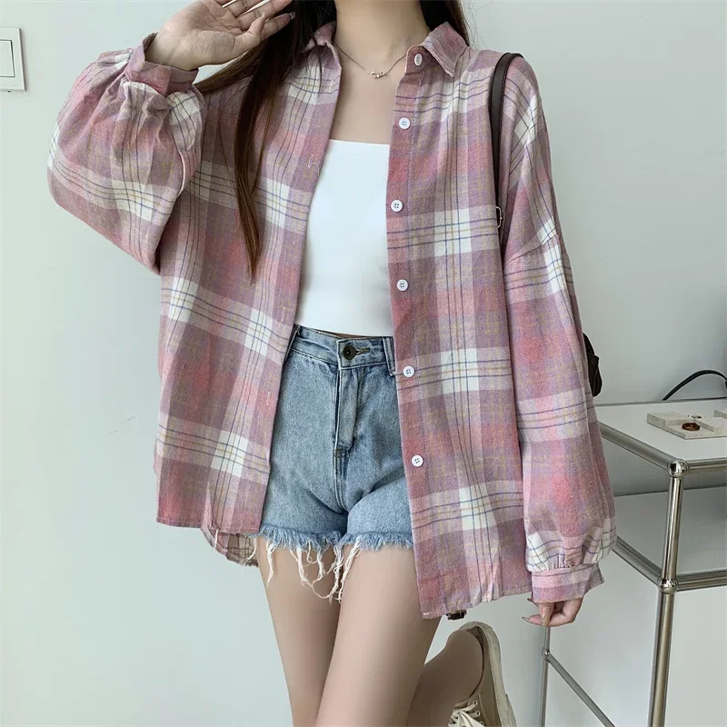 Egirl Oversized Plaid Shirt - 7 Egirl Oversized Plaid Shirt - 7