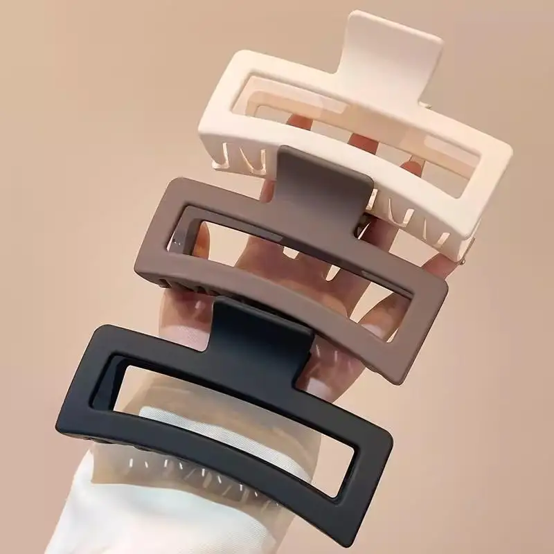 Minimalist Aesthetic Rectangular Hair Claw Clips - 2