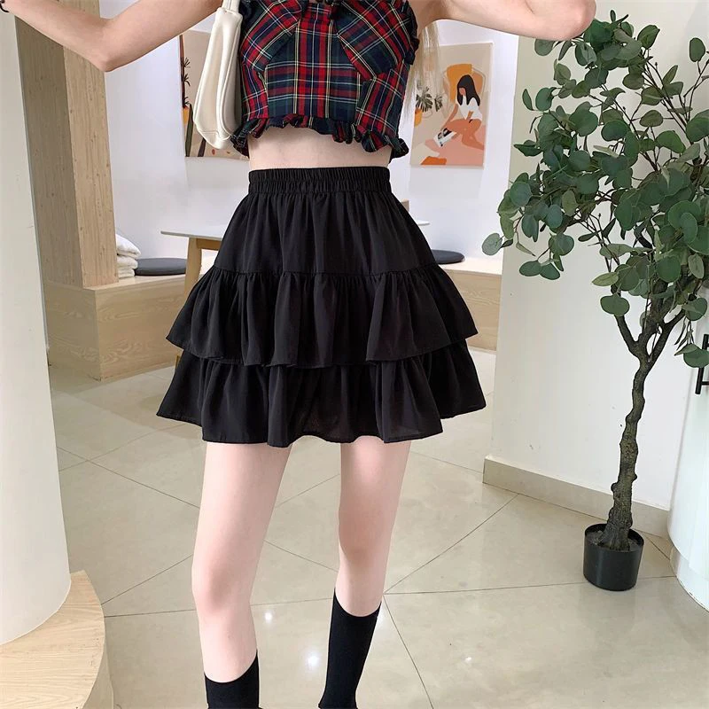Soft Girl Tiered Ruffled Skirt - 7