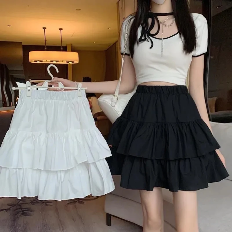 Soft Girl Tiered Ruffled Skirt - 4