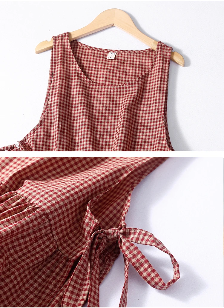 Cottagecore Gingham Tiered Dress - 6