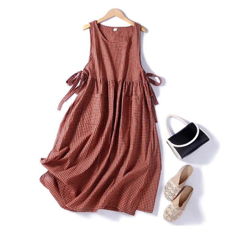 Cottagecore Gingham Tiered Dress - 5