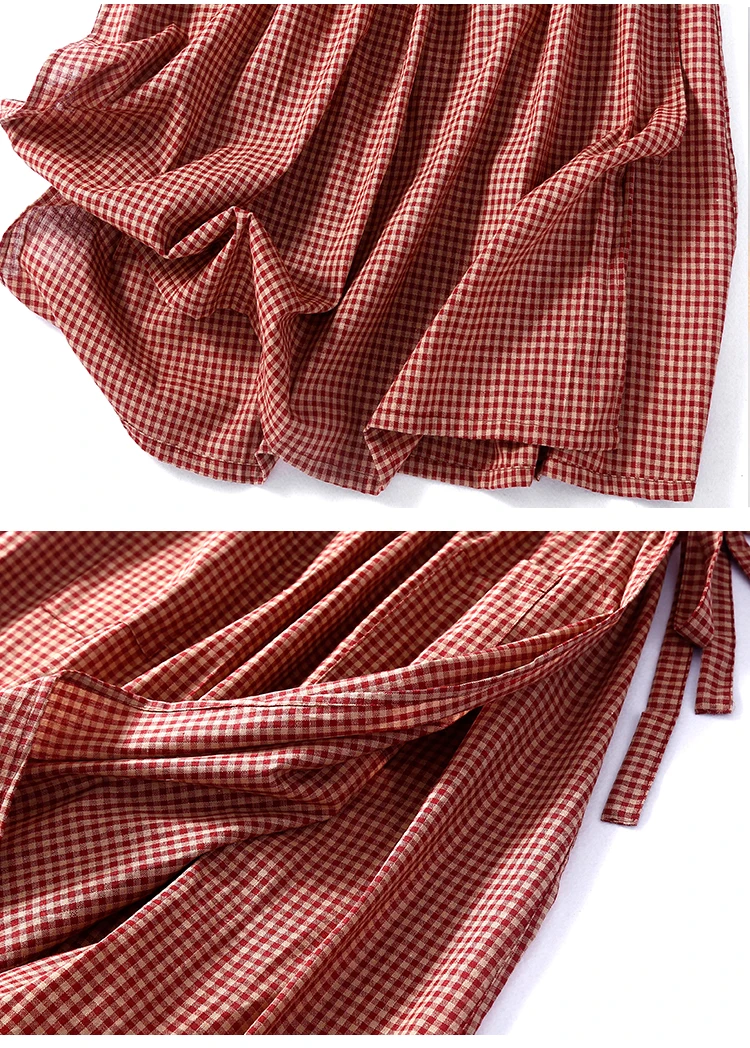 Cottagecore Gingham Tiered Dress - 8