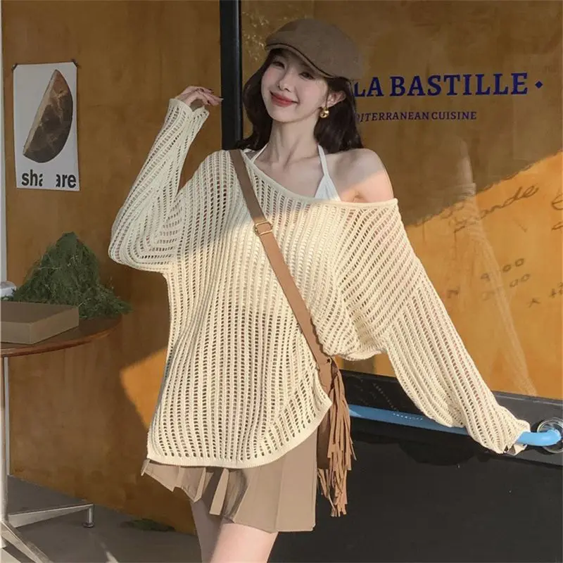 Cottagecore Open-Knit Oversized Sweater - 6