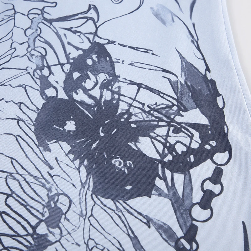 Mermaidcore Skeleton Print Maxi Dress - 7