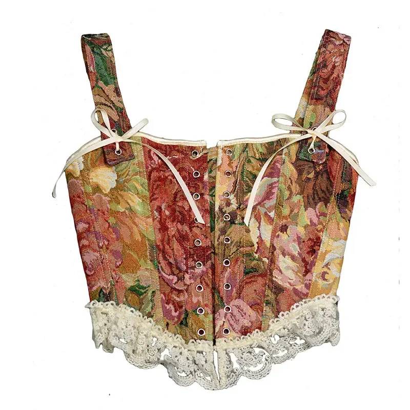 Coquette Floral Lace-Up Corset - 16