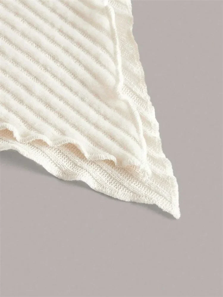 E-Girl Y2K Asymmetrical Ribbed Crop Top - 11