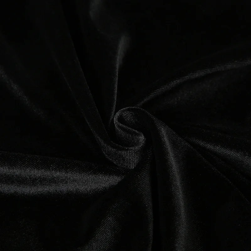 Grunge Glam Velvet Faux-Fur Trim Hoodie - 12