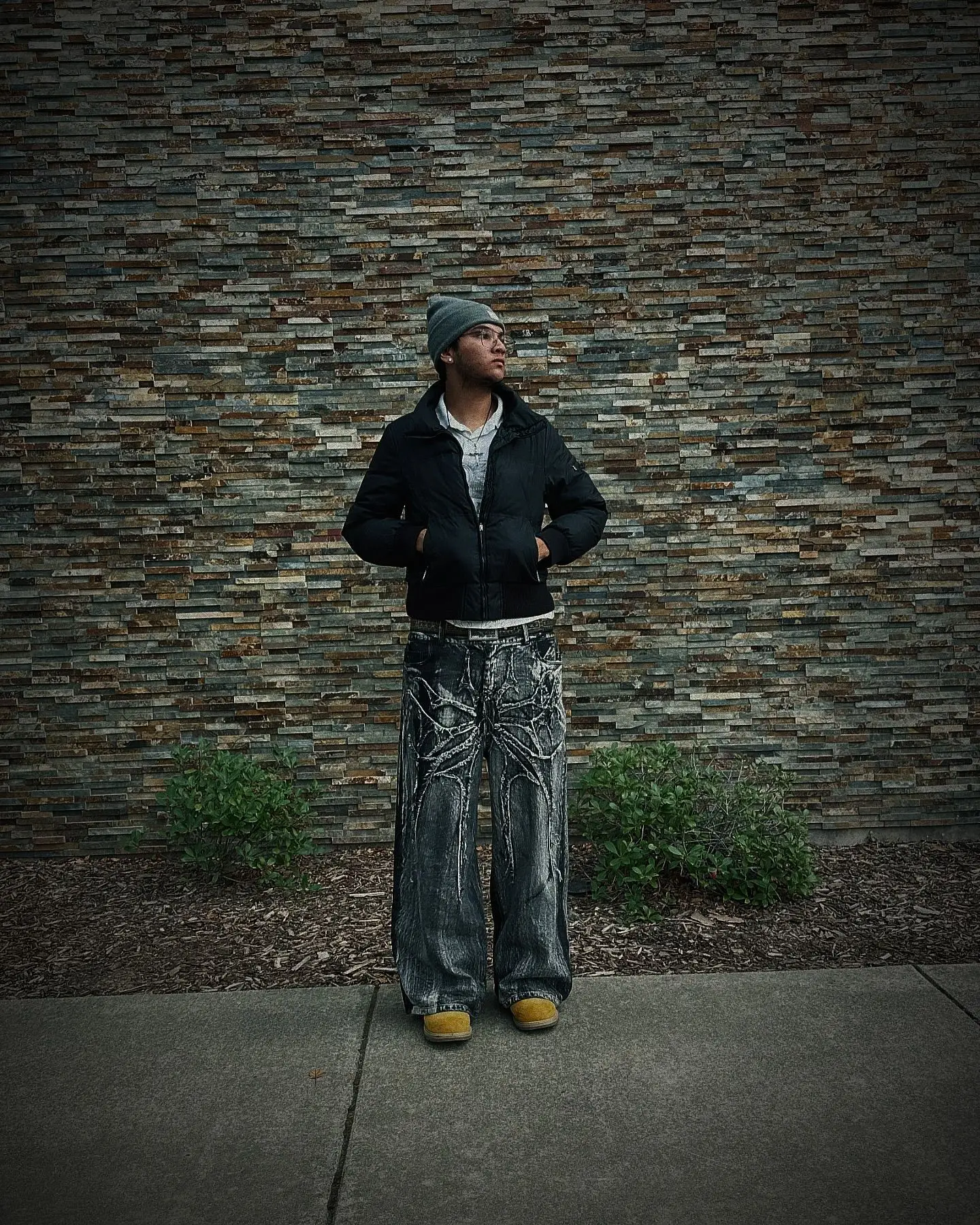 Grunge Cyberpunk Distressed Spider-Web Jeans - 5