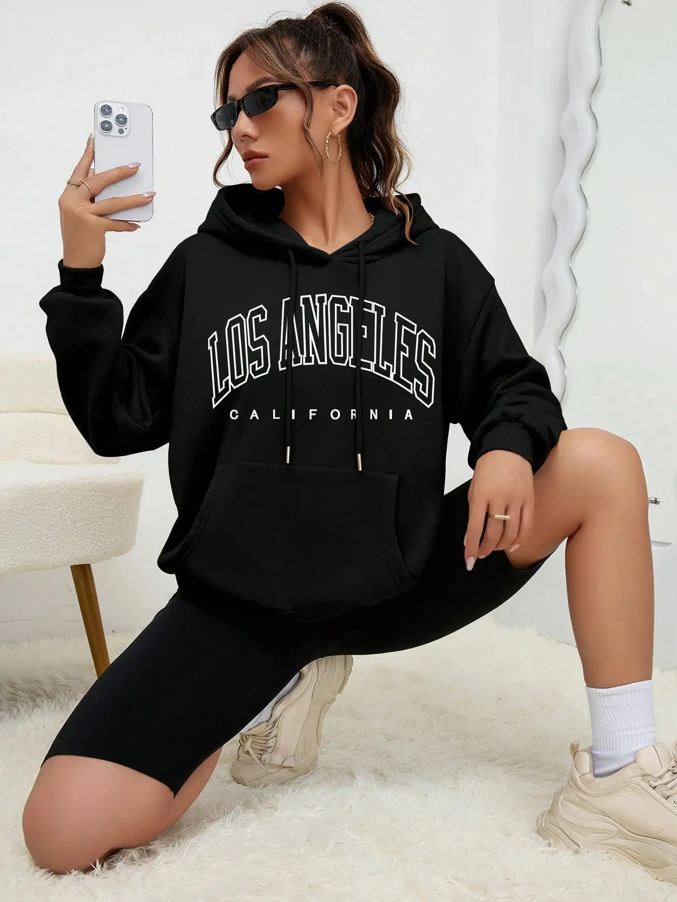 Y2K Sporty Vintage Los Angeles Hoodie - 6 Y2K Sporty Vintage Los Angeles Hoodie - 6