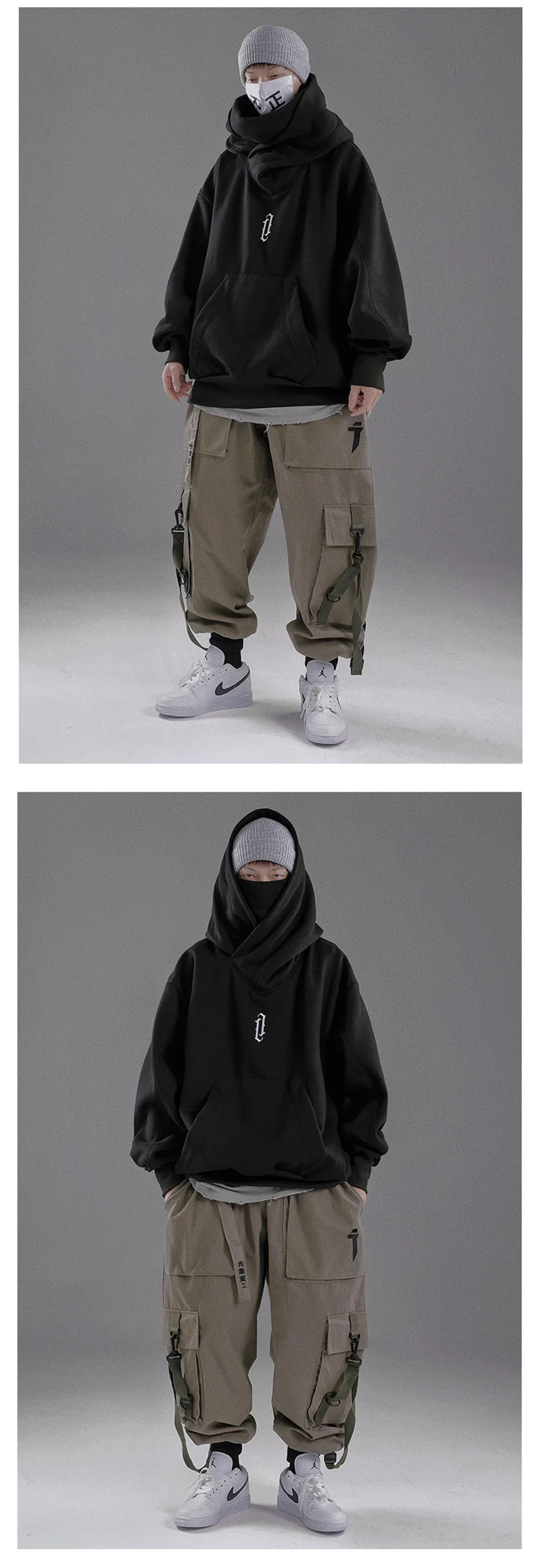Techwear Cyberpunk Oversized Hoodie - 6