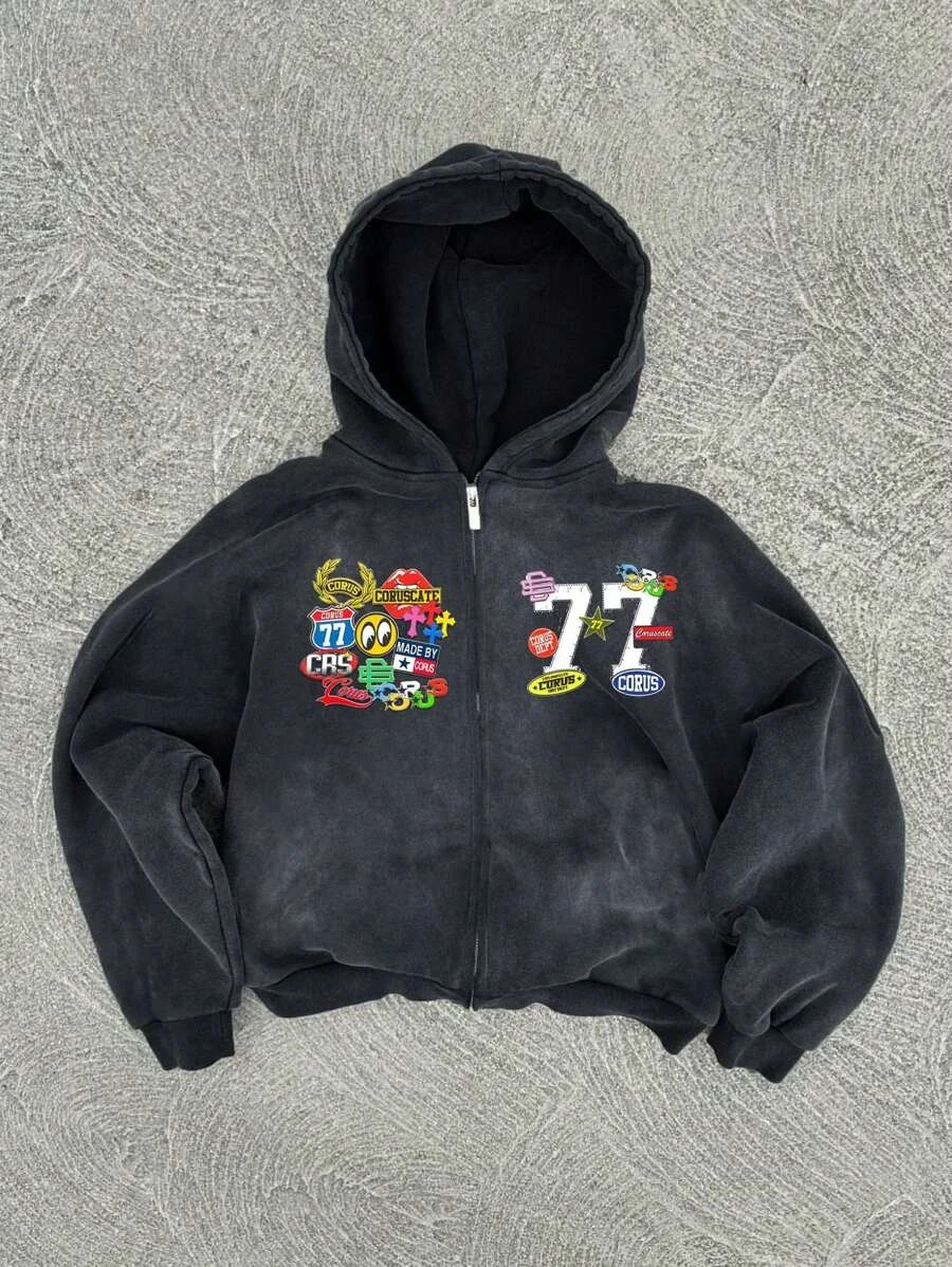 Y2K Vintage Varsity Hoodie - 3
