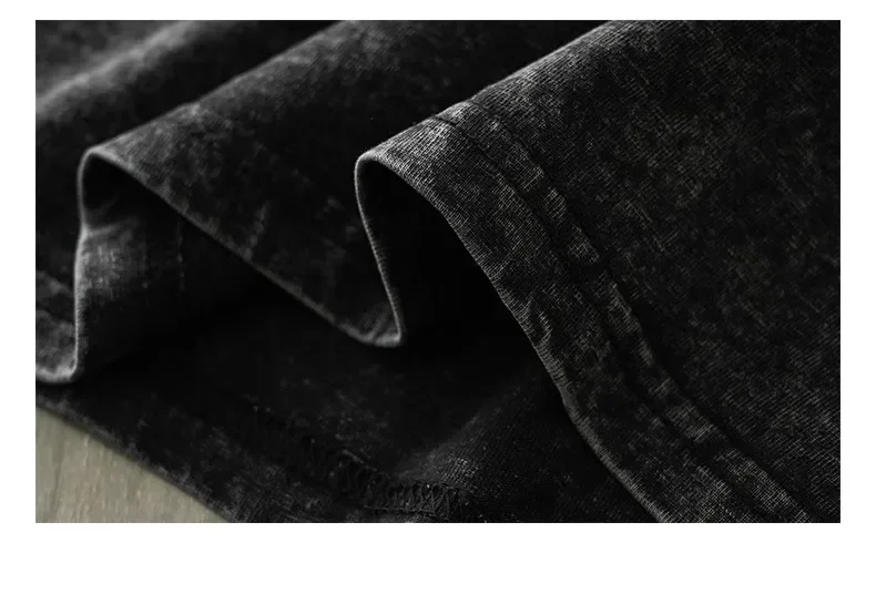 Grunge Minimalist Vintage-Wash Oversized Long-Sleeve Tee - 10